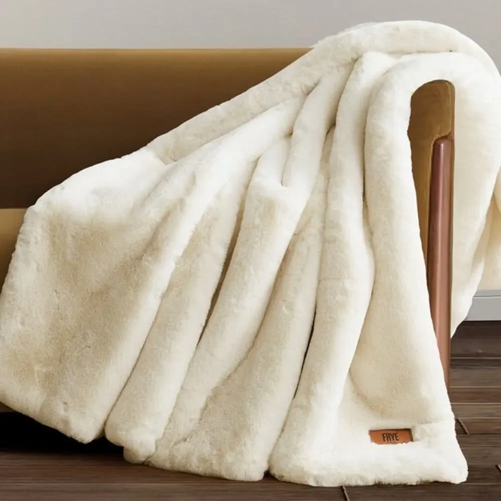 FRYE Luxe Faux Fur Throw 70”x60”